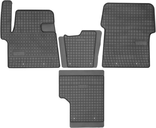 Frogum Set of Front and Rear Mats 4pcs for Peugeot Traveller 2017 Black