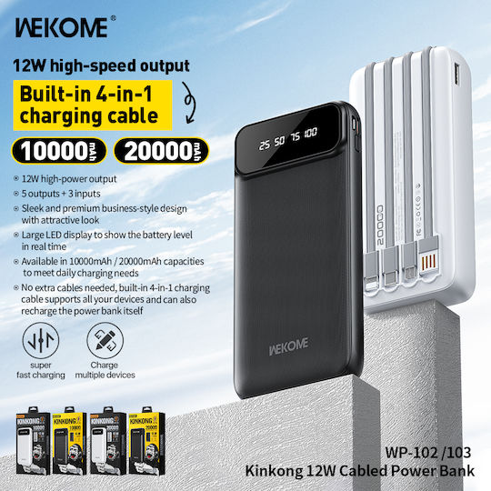 WK WP-102 Power Bank 10000mAh 12W White