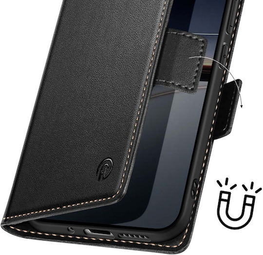 Avizar Brieftasche Hülle Poco F7 Magnetischer Stand Speicherkarte Schwarz