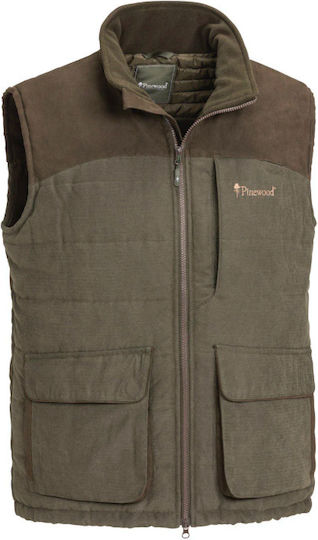 Pinewood Sleeveless Jacket Suede Brown
