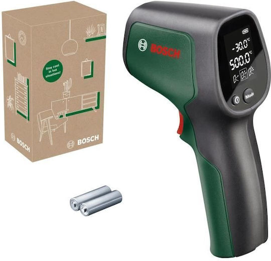 Bosch UniversalTemp Termometru cu infraroșu pentru temperaturi de la -30°C până la 500°C cu Raport de Distanță 12:1