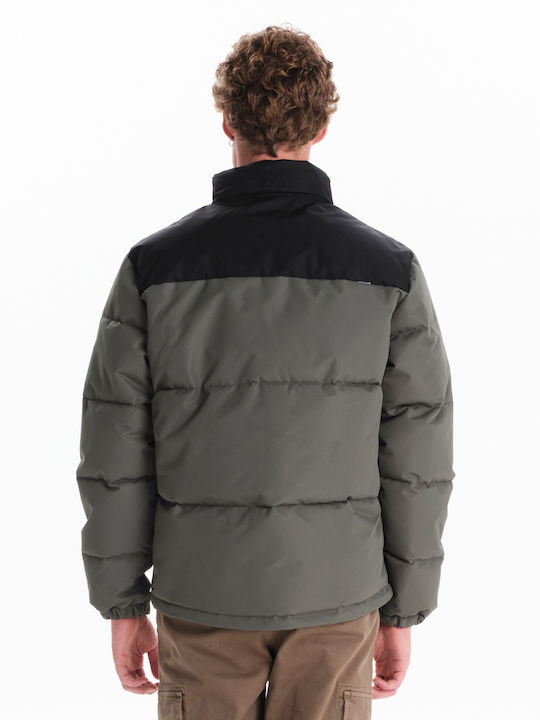 Geci Barbati Puffer Waterproof și cu Protecție împotriva Vântului Verzi