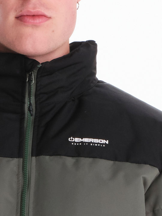 Geci Barbati Puffer Waterproof și cu Protecție împotriva Vântului Verzi