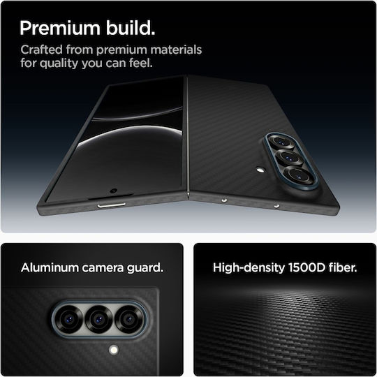 Spigen Airskin Umschlag Rückseite Aramid Fiber 0.3mm Schwarz (Galaxy Z Fold7)