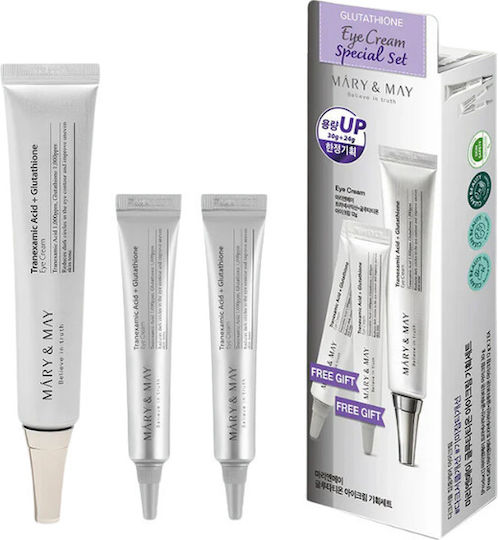 Mary & May Glutathione Eye Cream Special Set Skin Care Set for Moisturizing & Brightening 3 Pieces