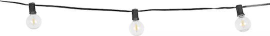 GloboStar Hängend Solarleuchte Girlande 30W 2700lm Warmes Weiß 2700K mit Fernbedienung IP65