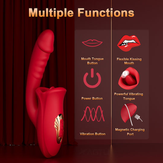Kinksters Ρεαλιστικός Δονητής 24cm Κόκκινος
