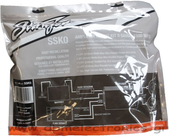 Stinger Ssk0-anl Complete 0 Gauge Amplifier Wiring Kit Car 2 Channel 1500 Watt
