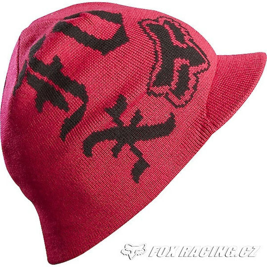 Status Beanie Unisex Beanie Knitted in Fuchsia color