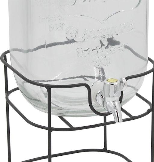 Keskor Glass Vase Beverage Dispenser with Spigot 5lt