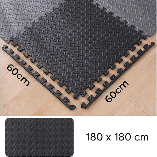 EVA Gym Floor Puzzle Mat Multicolour 60x60cm