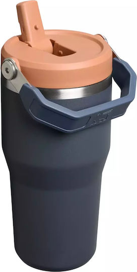 Stanley Iceflow Flip Straw Tumbler Ποτήρι Θερμός Πλαστικό 600ml Twilight με Καλαμάκι