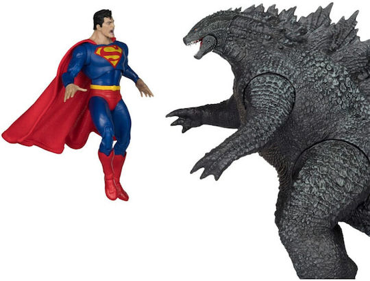 DC Justice League Monsterverse DC Multiverse Фигури за Действие 2-Пак Супермен Срещу Годзила 30 См