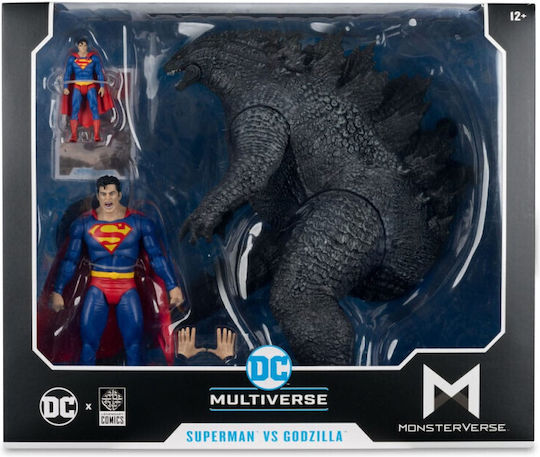 DC Justice League Monsterverse DC Multiverse Фигури за Действие 2-Пак Супермен Срещу Годзила 30 См