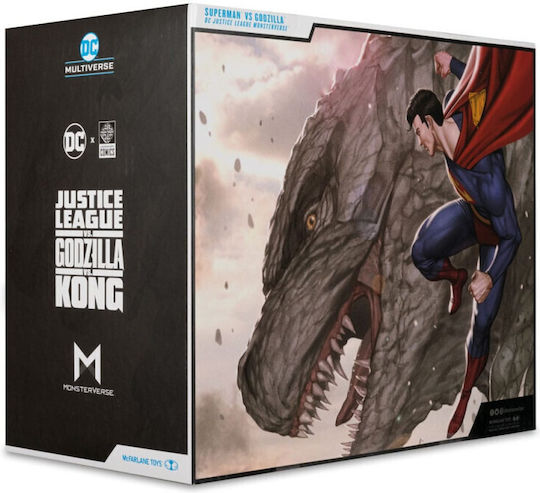 DC Justice League Monsterverse DC Multiverse Фигури за Действие 2-Пак Супермен Срещу Годзила 30 См