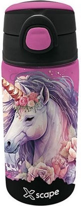 Graffiti Sticlă Pentru Copii Unicorni Oțel Inoxidabil Cu Pai 500ml