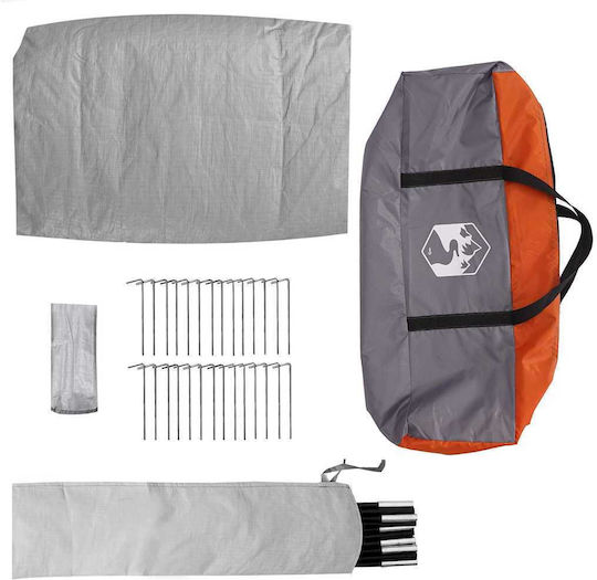 vidaXL Summer Camping Tent Orange 223x163x130cm