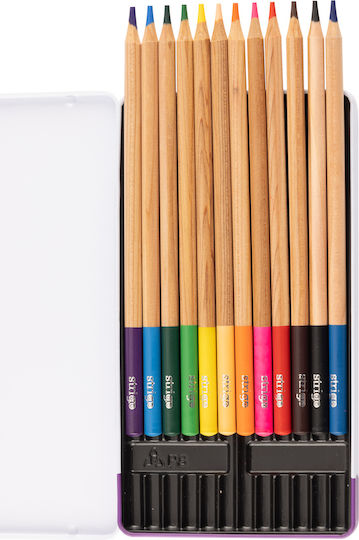 Strigo Round Coloured Pencils 12 Colours Strigo
