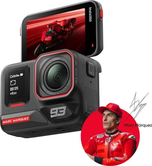 Insta360 Ace Pro 2 Action Camera 8K Underwater Dual Battery / 128GB MicroSD / Helmet Mount / Adhesive with Touch Screen 2.4" and Wi-Fi Black