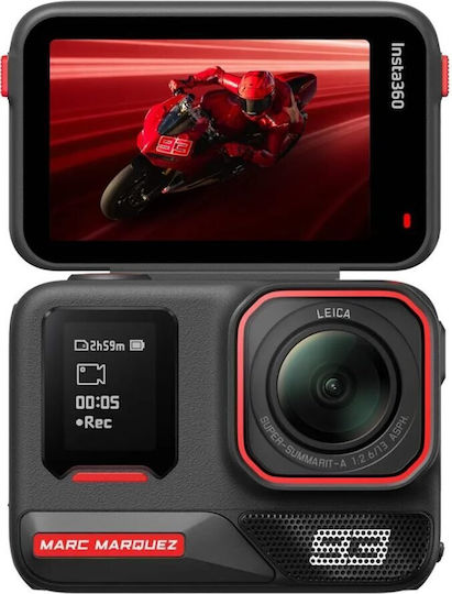 Insta360 Ace Pro 2 Action Camera 8K Underwater Dual Battery / 128GB MicroSD / Helmet Mount / Adhesive with Touch Screen 2.4" and Wi-Fi Black