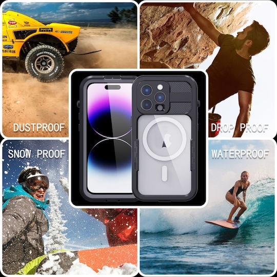 Redpepper IPX68 Ares 360 Full Cover Αδιάβροχο Μαύρο (iPhone 14 Pro)