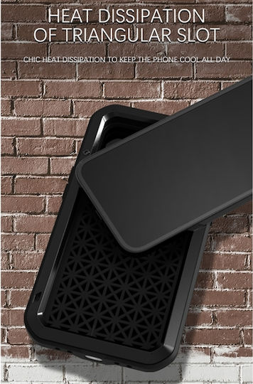 Love Mei Back Cover Μεταλλικό Μαύρο (iPhone 13 Pro)