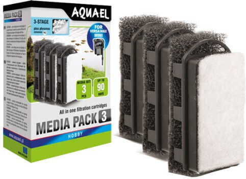 Aquael Phosmax Cartridge & Versamax Mini Sponge 3pcs