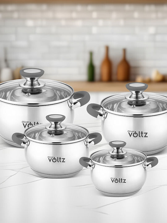 Voltz Tiefer Edelstahl-Topf 6Es / 24cm