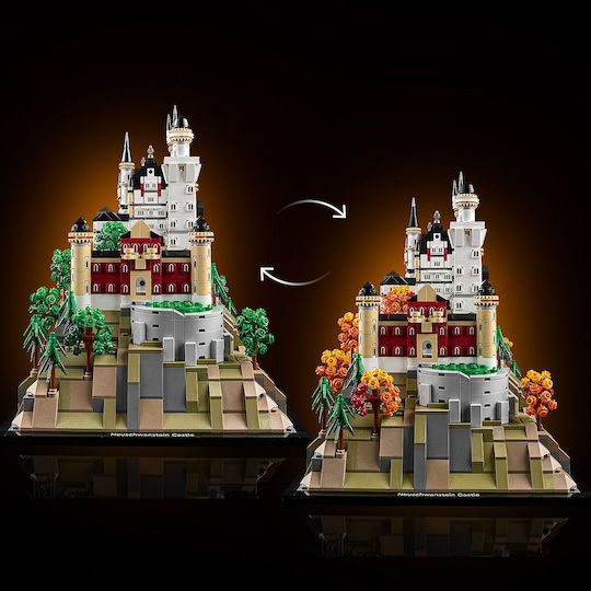 LEGO Architecture Neuschwanstein Castle pentru 18+ Ani 3455 Bucăți