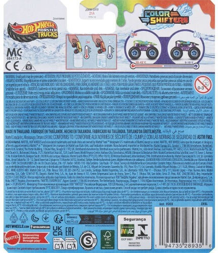 Hot Wheels Color Shifters Количка Twin Mill Monster Truck