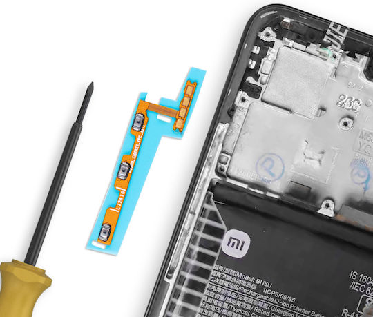 Clappio Replacement Power Volume Button Flex Cable Xiaomi Redmi Note 14 5G Multicolor