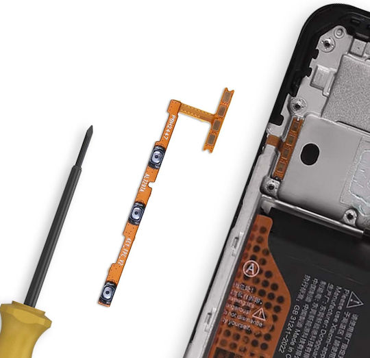 Clappio Replacement Power Volume Ribbon Xiaomi Redmi Note 14 4G Gold