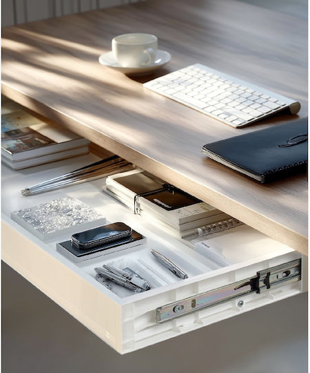 Ergo Office Plastic Sertar de birou Alb