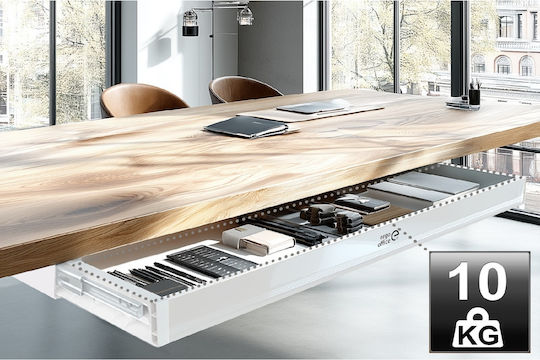 Ergo Office Plastic Sertar de birou Alb