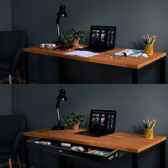 Ergo Office Πλαστικό Συρταράκι Γραφείου Μαύρο