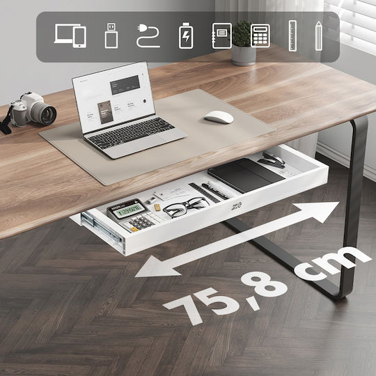 Ergo Office Plastic Sertar de birou Alb