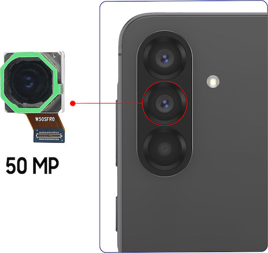 Clappio Основна Задна Камера Samsung Galaxy A56 50MP Сензор Черен Зелен