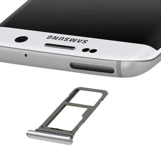 Clappio Nano Sim Card Tray Samsung Galaxy S7 Edge Micro-sd Slot White