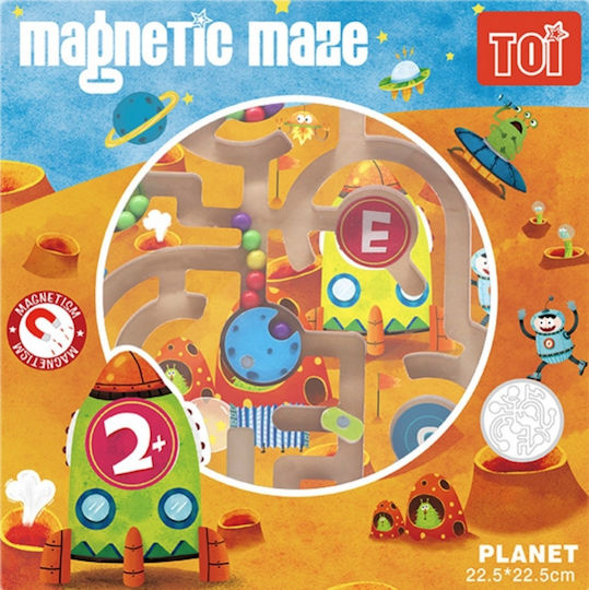 Toi-Toys Labyrinth Magnetisches Labyrinth aus Holz für 36++ Monate