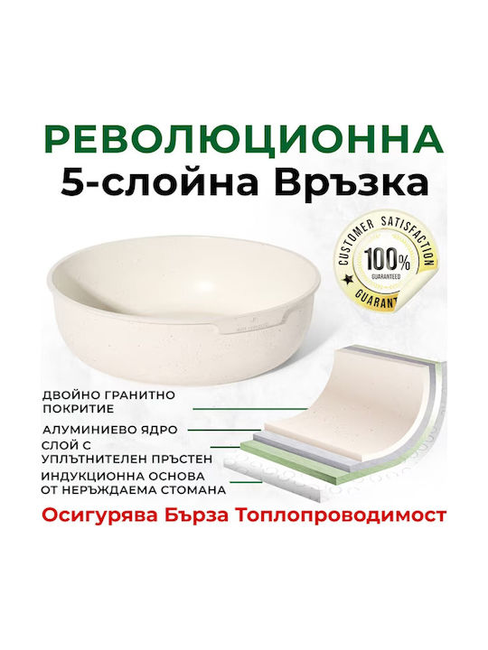 Just Perfecto Cookware Set of Cast Aluminum with Non-stick Coating White 10pcs