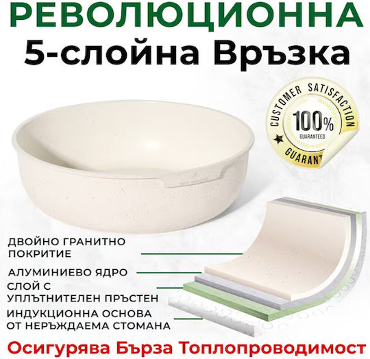 Just Perfecto Cookware Set of Cast Aluminum White with Non-stick Interior Coating 10 Pieces