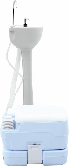 vidaXL Toilet Set 2 pcs Blue and White
