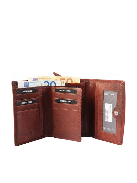 Δερμάτινο Γυναικείο Πορτοφόλι με RFID Καφέ