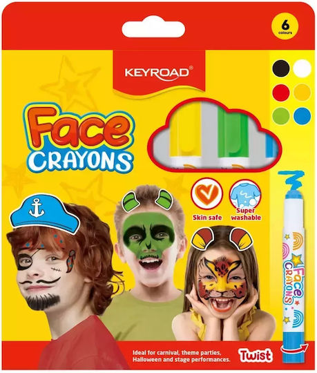 Carnival Face Painting Multicolored 6pcs