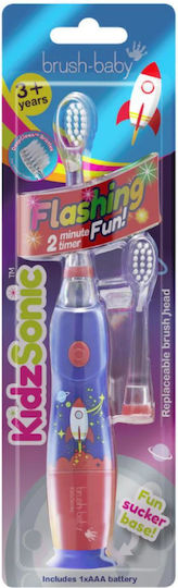 Brush Baby Go Kidz Παιδική Ηλεκτρική Οδοντόβουρτσα για 3+ Χρονών με Ανταλλακτικά