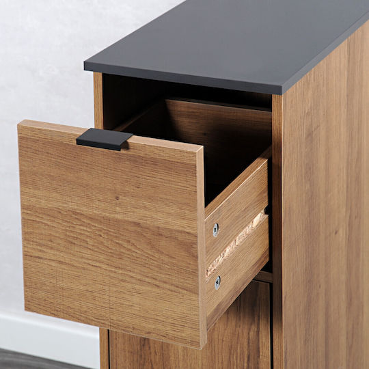 Kesper Τρόλεϊ Κουζίνας Ξύλινο 4 Θέσεων Καφέ 60x25x86cm