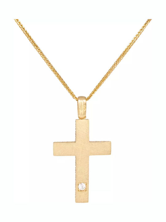 Gold Σταυρός Double Sided