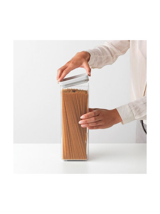 Brabantia Βάζο Γενικής Χρήσης με Καπάκι Πλαστικό Λευκό 2500ml