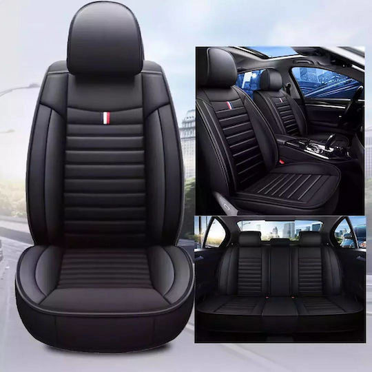 Waterproof Car Seat Covers Set 11 Pieces Leatherette Black 000.230.16029