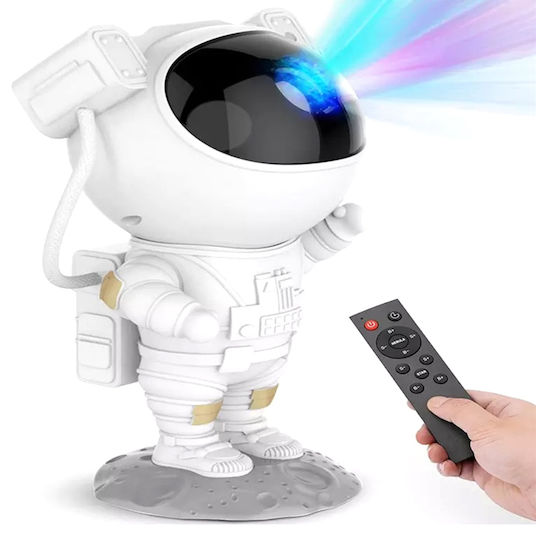 Aptel Led Περιστρεφόμενο Παιδικό Φωτιστικό Projector με Προβολή Αστεριών Πολύχρωμο 8εκ.